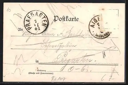 AK Aigen /Oberösterreich, Ortsansicht aus der Ferne