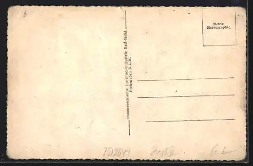 AK Schlierbach, Panorama mit Stift, Fliegeraufnahme