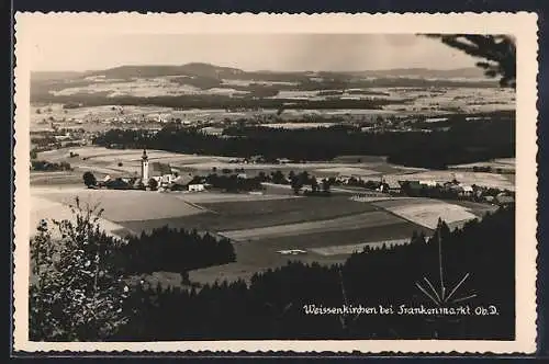 AK Weissenkirchen bei Frankenmarkt, Panorama mit Kirche