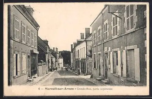 AK Mareuil-sur-Arnon, Grande-Rue, partie supérieure