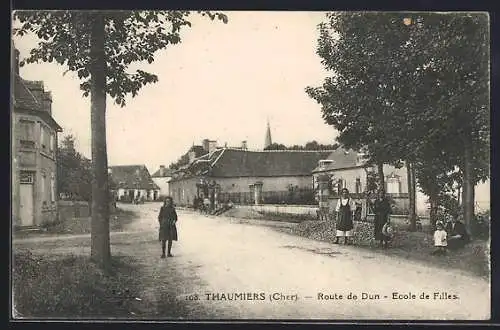 AK Thaumiers, Route de Dun, École de Filles