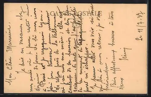 AK Aubigny, Place du Mail, L`Église