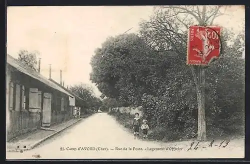AK Avord, Camp, Rue de la Poste, Logement d`officier
