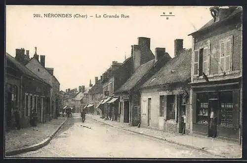 AK Nérondes, La Grande Rue