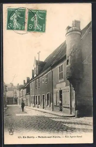 AK Mehun-sur-Yèvre, Rue Agnès-Sorel en Berry