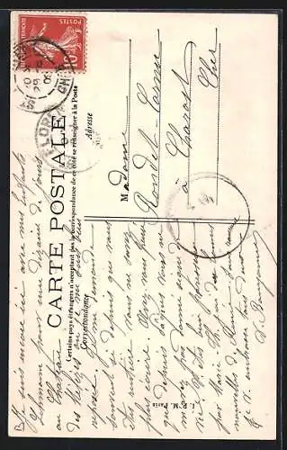 AK Saint-Florent, L`église et la foule rassemblée devant l`édifice