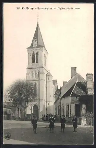 AK Sancergues, L`Église, facade Ouest