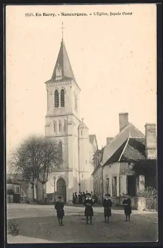 AK Sancergues, L`Église, facade Ouest
