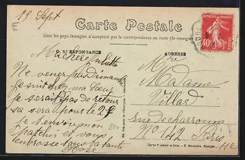 AK Villabon, Place et Grande Rue