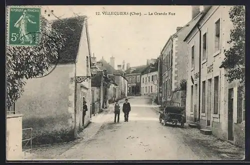 AK Villequiers, La Grande Rue