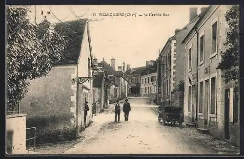 AK Villequiers, La Grande Rue