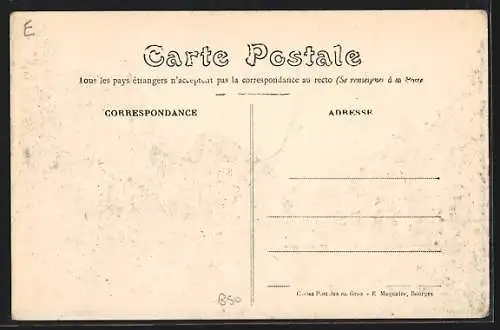 AK Vesdun, L`Abreuvoir avec des vaches se désaltérant