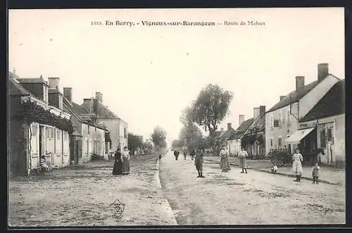 AK Vignoux-sur-Barangeon, Route de Mehun animée