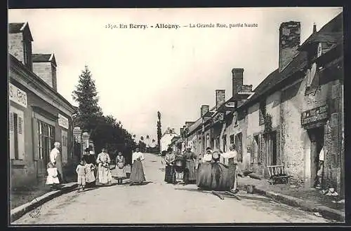AK Allogny, La Grande Rue, partie haute