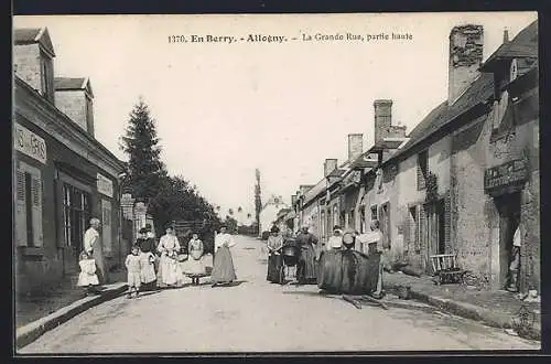AK Allogny, La Grande Rue, partie haute