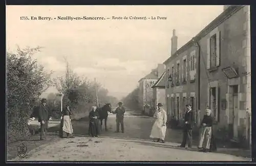 AK Neuilly-en-Sancerre, Route de Créancy, La Poste