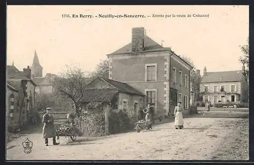 AK Neuilly-en-Sancerre, Entrée par la route de Crézancy