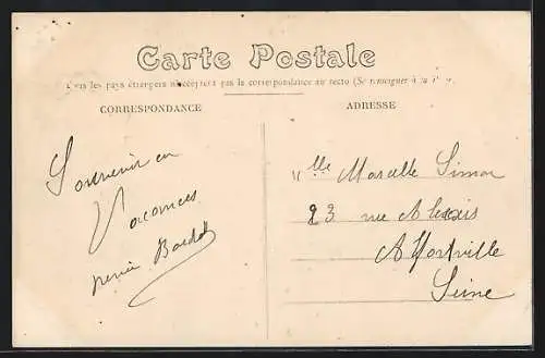 AK Le Chautay, Vue du Château de Bernay depuis le parc