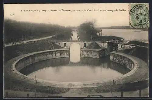 AK Apremont, Bassin de Virement et début du Canal Latéral au barrage de l`Allier