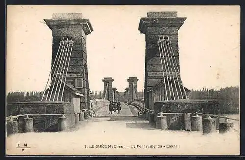 AK Le Guétin, Le Pont suspendu, Entrée