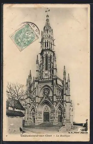 AK Châteauneuf-sur-Cher, La Basilique