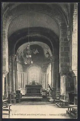 AK Saint-Outrille, Intérieur de l`église