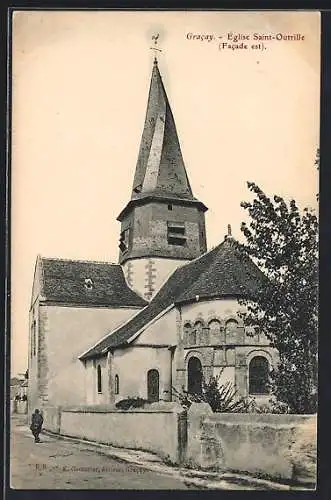 AK Gracay, Église Saint-Outrille (facade est)