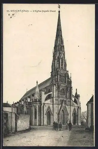 AK Gracay, L`Église facade Ouest