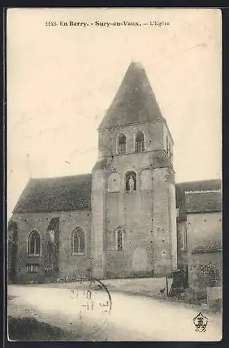 AK Sury-en-Vaux, L`église en Berry
