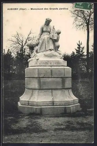 AK Aubigny, Monument des Grands Jardins