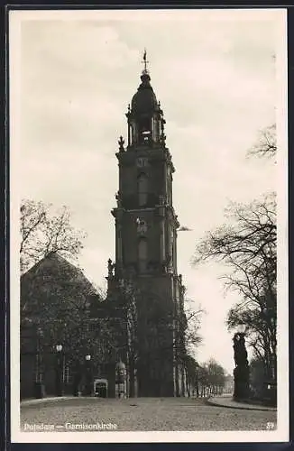AK Potsdam, Strassenpartie an der Garnisonkirche