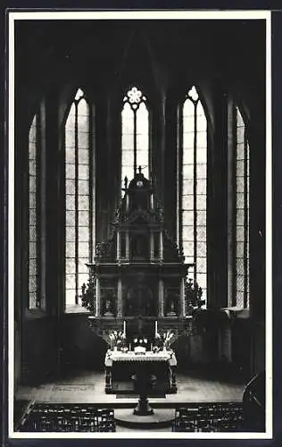 Foto-AK Eberswalde, Altar in der Maria Magdalena-Kirche