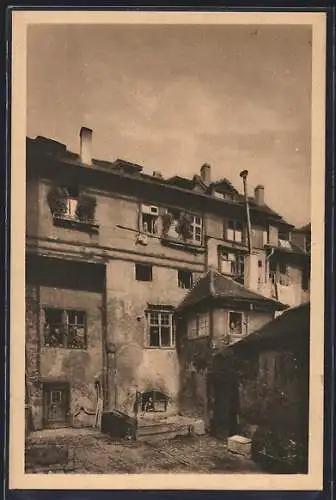 AK Würzburg, Hof zum grossen Probst Gerlach in der Ursulinergasse