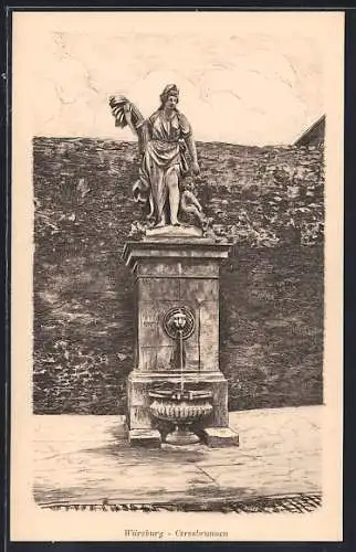 Künstler-AK Würzburg, Ceresbrunnen