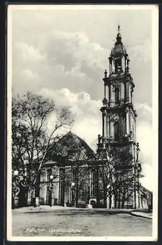 AK Potsdam, Garnisonkirche mit Strassenpartie