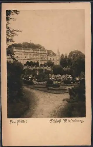 AK Wiesenburg / Mark, Schloss Wiesenburg mit Schlossgarten