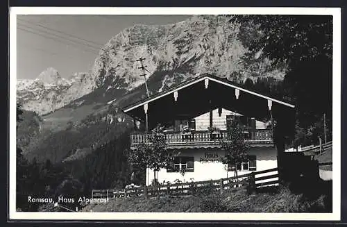 AK Ramsau / bay. Alpen, Haus Alpenrast