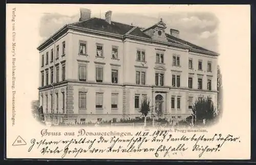 AK Donaueschingen, Grossherzogliches Progymnasium