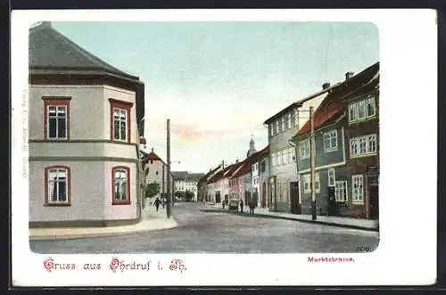 AK Ohrdruf i. Thür., Passanten in der Marktstrasse