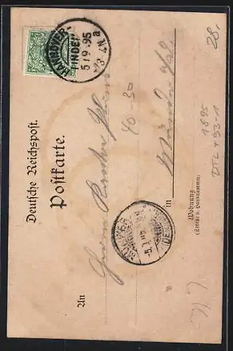 Vorläufer-Lithographie Benthe, 1895, Gasthaus Erichsruh am Bentherberg