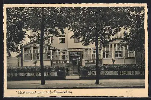 AK Berlin-Heiligensee, Restaurant und Cafe Dannenberg in der Dorfstrasse 77