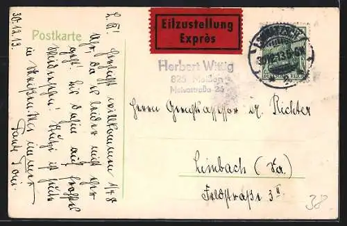 AK Lommatzsch, Gasthof zum goldnen Lamm v. Friedrich Müller an der Meissner Strasse