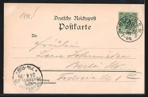 Lithographie Berlin-Treptow, R. Zenner`s Restaurant v. Fritz Regelin mit Strandterrasse