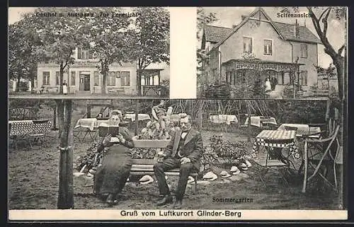 AK Glinde / Stormarn, Gasthof Zur Fernsicht mit Sommergarten Glinder-Berg