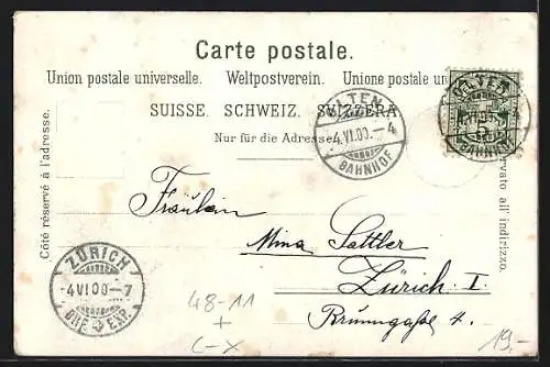 Winter-Lithographie Davos, Wo ist die Schlittenpartie, Bilderrätsel, opt. Täuschung