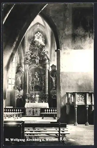 AK Kirchberg a. Wechsel, Kirche St. Wolfgang, Innenansicht