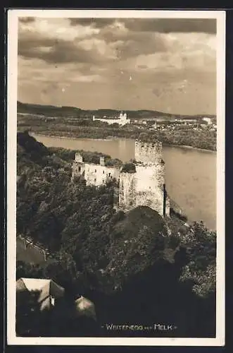 AK Weitenegg, Ruine mit Blick nach Melk