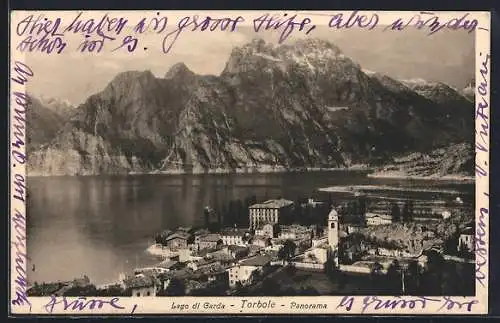 AK Torbole, Panorama mit Blick auf den Gardasee