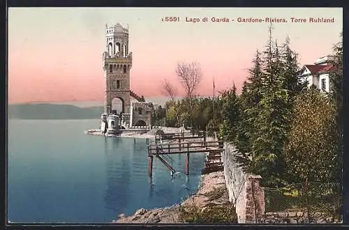 AK Garda, Gardone-Riviera, Torre Ruhland, Lago die Garda