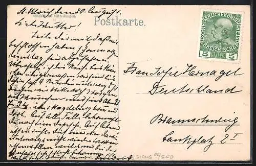 AK St. Ulrich in Gröden, Ortsansicht aus der Vogelschau